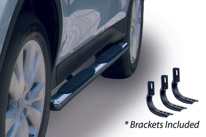 Go Rhino 684404580PS 4" OE Xtreme SideSteps With Mounting Bracket Kit Polished Stainless Steel