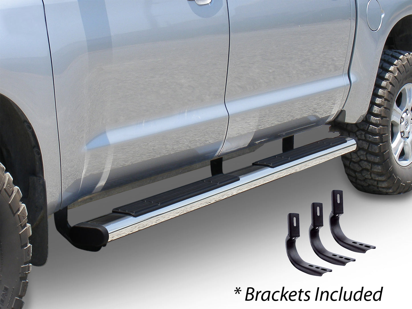 Go Rhino 686404280PS 6" OE Xtreme SideSteps With Mounting Bracket Kit Polished Stainless Steel