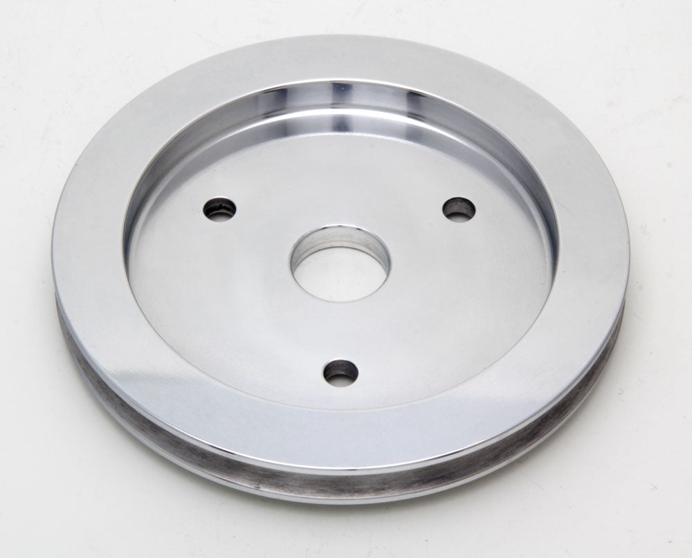 Trans-Dapt Performance Crankshaft Pulley; 1 Groove; 1955-1968 Chevrolet 396-454; Short Water Pump- Polished Aluminum 8892