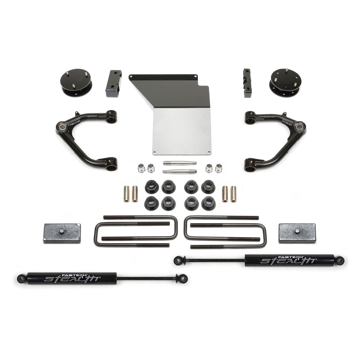 Fabtech 3" UNIBALL UCA SYS W/ STEALT 14-18 GM C/K1500 P/U W/ OE ALM OR STMP STL UCA K1071M