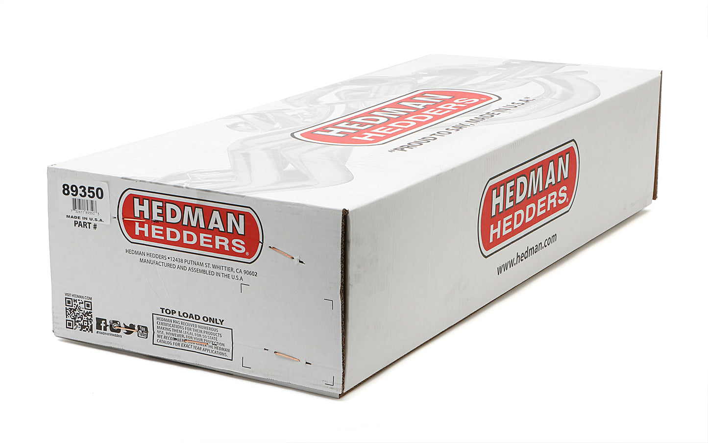 Hedman Hedders STANDARD UNCOATED HEADERS; 1-1/2 IN. TUBE DIA.; 3 IN. COLL.; FULL LENGTH DESIGN 89350