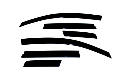 Auto Ventshade 896007 Low Profile Dark Smoke Ventvisor Side Window Deflector 6-Piece Set For 2007-2008 Honda Fit
