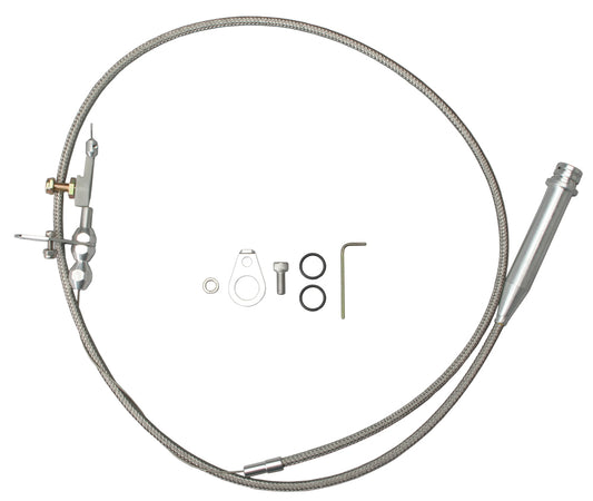 Trans-Dapt Performance Carburetor Kickdown Cable; Sb Chevy With 700R4-Braided Stainless Steel 8985