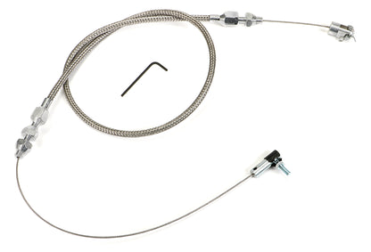 Trans-Dapt Performance Throttle Cable With Housing; 24 In. Long- Stainless Steel 8988