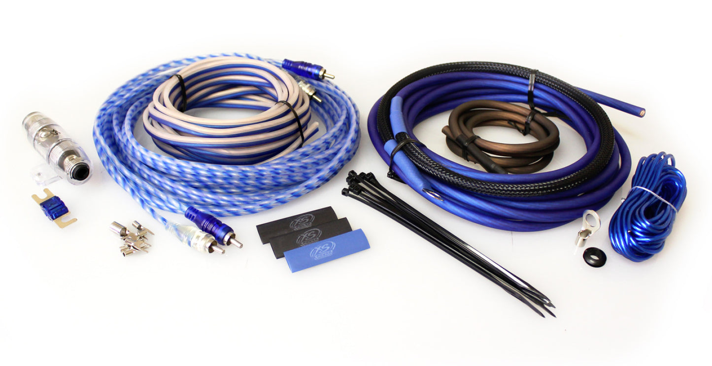 XS Power Batteries Amp Kit, XP Flex 8 AWG, Power Cable, Speaker Cable, Signal and Remote AKXP8-1