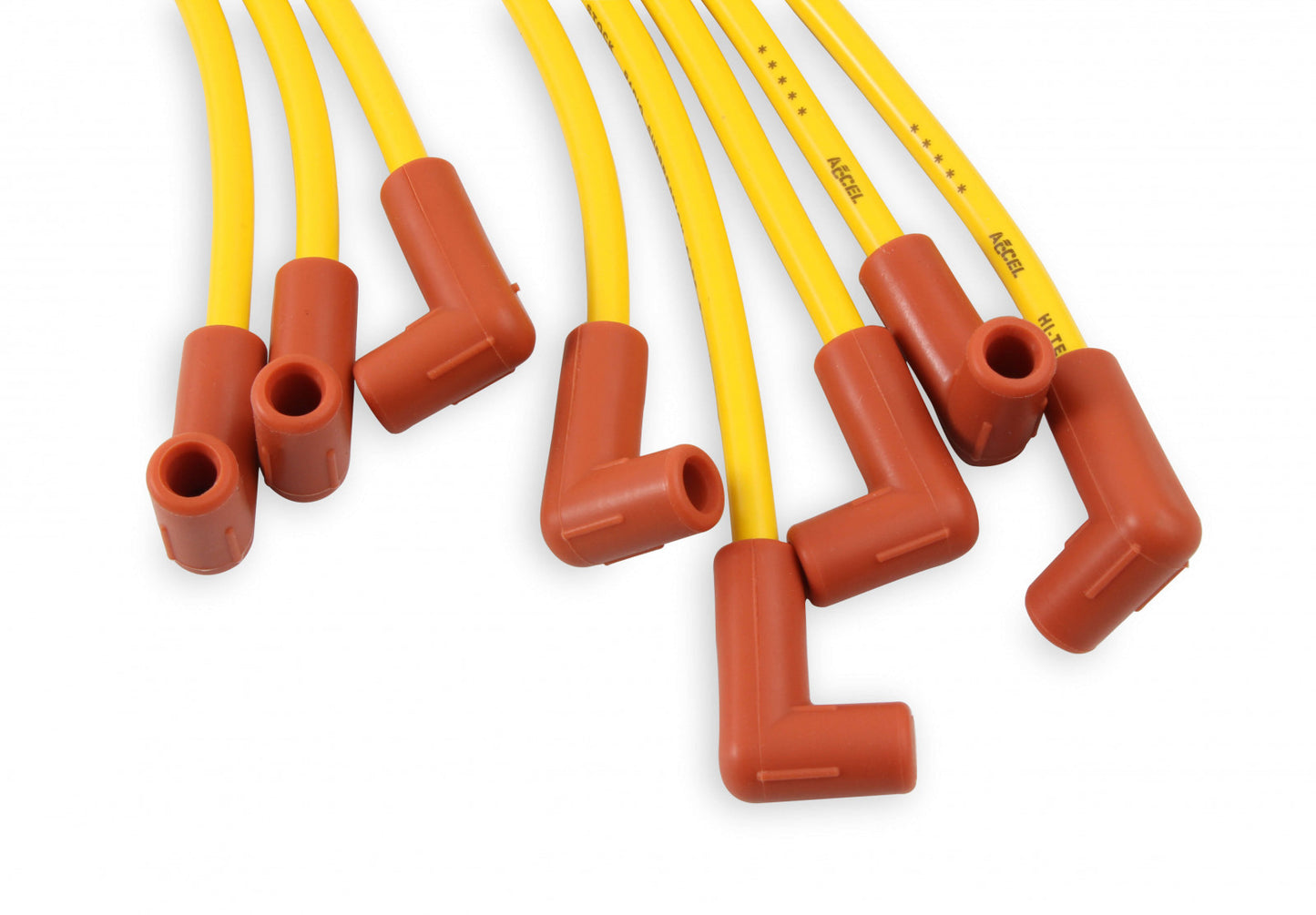 ACCEL Spark Plug Wire Set - 8mm - Yellow with HEI Stock Style Boots 4048