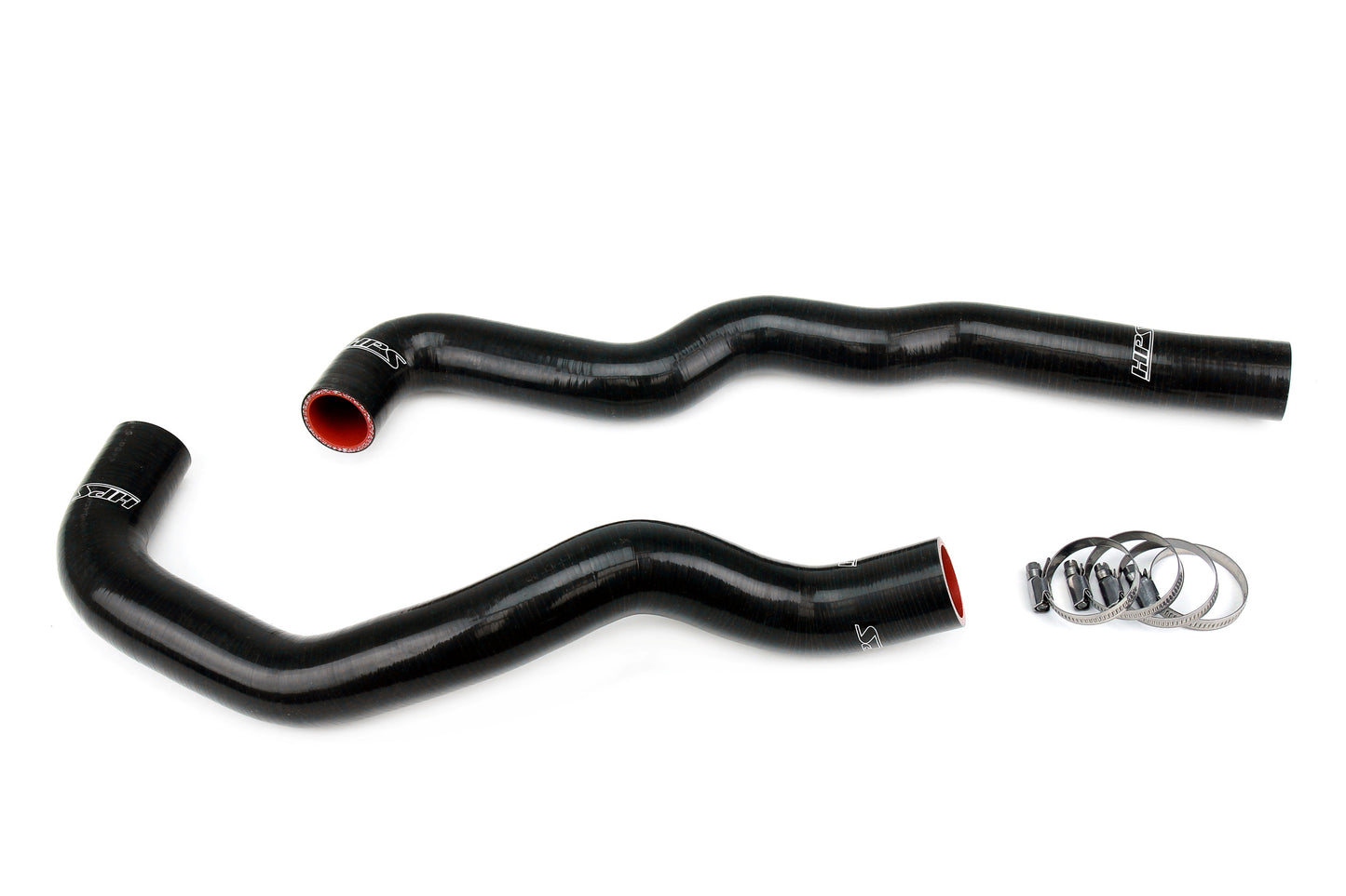 HPS Performance High Temp 3-ply Reinforced Silicone Replaces OEM Rubber Radiator Coolant Hoses 57-2080-BLK