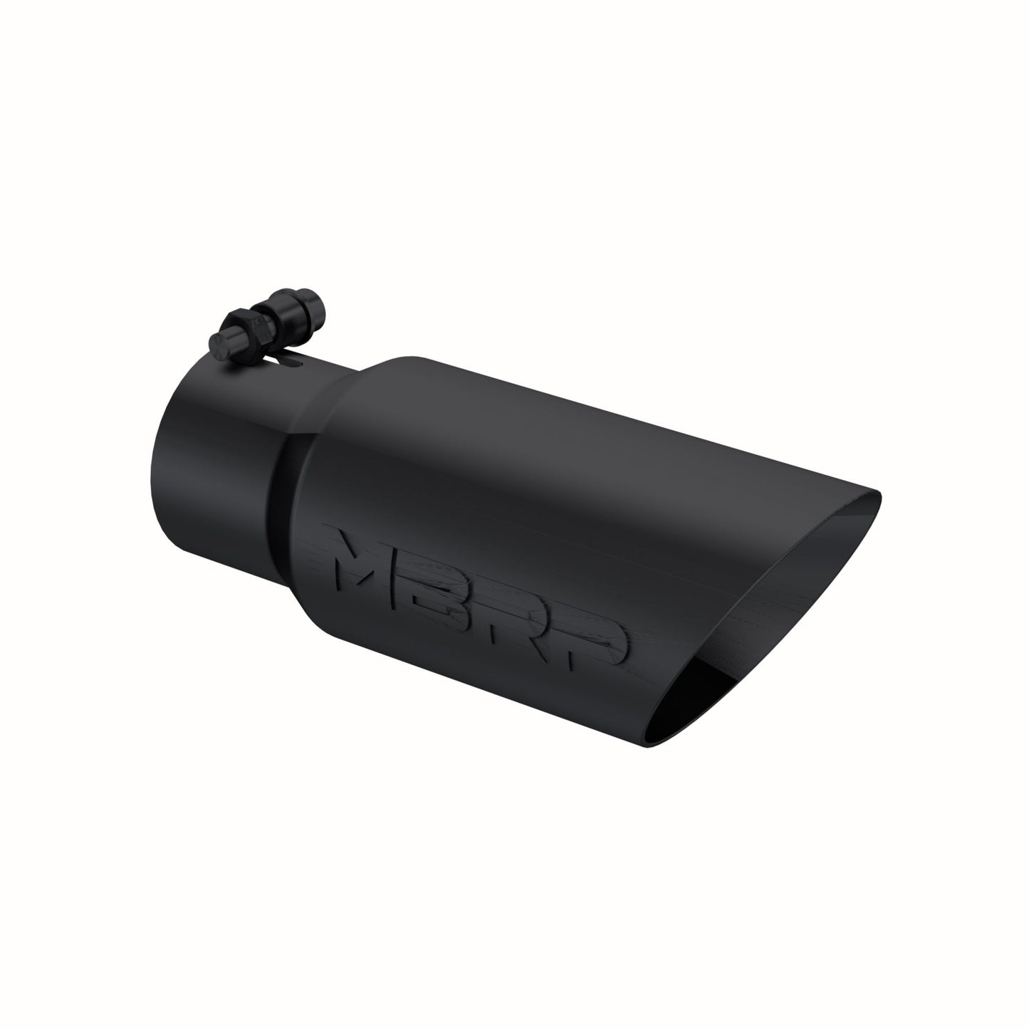 MBRP Exhaust Tip; 4in. O.D.; Dual Wall Angled; 3in. inlet; 10in. length; Black T5156BLK