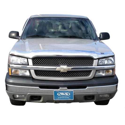 Auto Ventshade 680815 Chrome Hood Shield For 2002-2006 Avalanche 1500/2500 W/o Body Cladding 2003-2005 Silverado 1500 2003-2004 Silverado 2500/3500