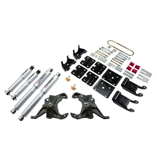 BELLTECH 768SP LOWERING KITS Front And Rear Complete Kit W/ Street Performance Shocks 1995-2002 Chevrolet Astro/Safari (2WD w/ Factory Steel Leaf) 2 in. F/3.5 in. R drop W/ Street Performance Shocks