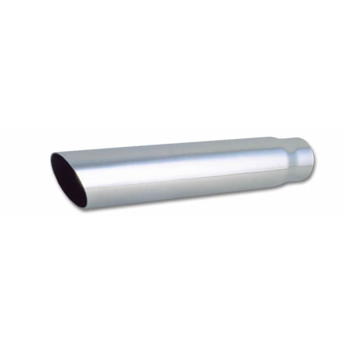 Vibrant Performance - 1551 - 3 in. Round SS Tip (Single Wall Angle Cut) - 2.5 in. inlet 18 in. long