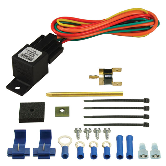 Derale Premium Single Stage 180 DegreeF Fan Controller with Push In Probe, 25 Amp 16738