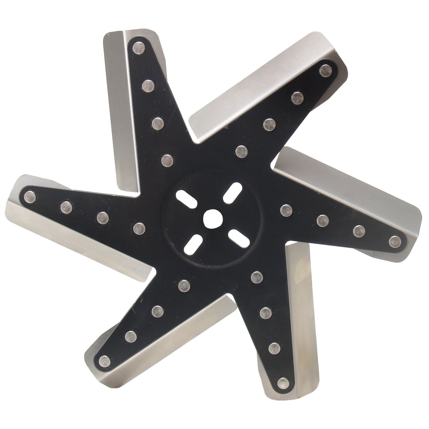 Derale 13" High Performance Stainless Steel Standard Rotation Flex Fan, Black Hub 19113