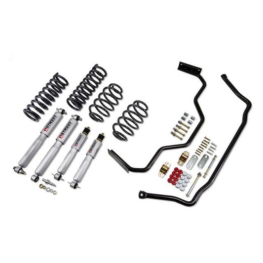BELLTECH 1740 MUSCLE CAR PERF KIT Complete Kit Inc Front and Rear Springs Street Performance Shocks & Sway bars 1994-2004 Ford Mustang 2 in. F/2 in. R drop