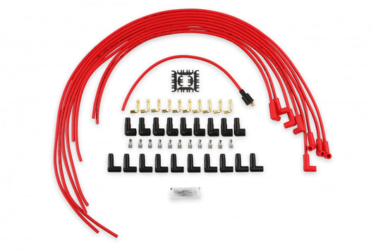 ACCEL Spark Plug Wire Set- 8mm - Super Stock Universal with Graphite Core - Red Wire with Red 90 Deg Boots 4041R