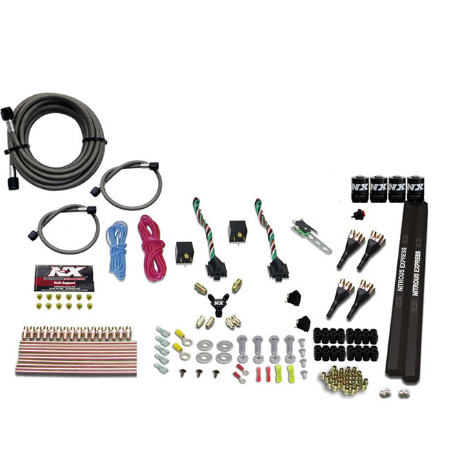 Nitrous Express 4-CYL SX2 NOZZLE SYSTEM LESS BOTTLE (100-300HP X 2) NX-90094-00
