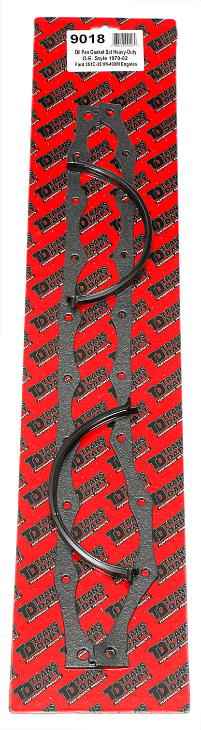 Trans-Dapt Performance Ford 351C 351M 400M Heavy Duty Oil Pan Gasket; Nitrile Rubber 9018