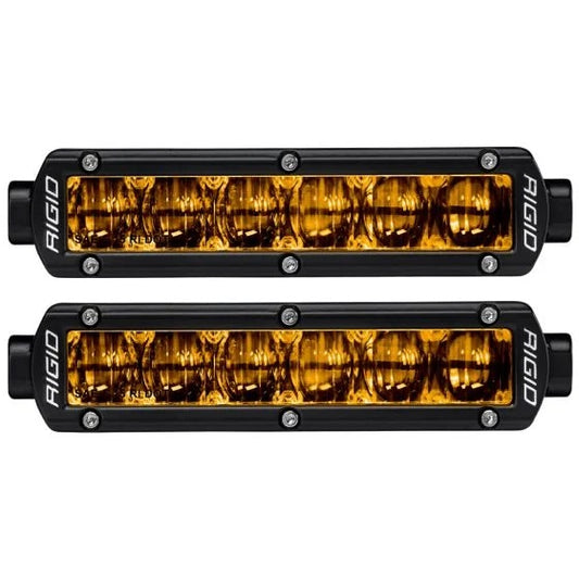 RIGID Industries SR-Series DOT/SAE J583 6 Inch Selective Yellow LED Fog Light Pair 906704