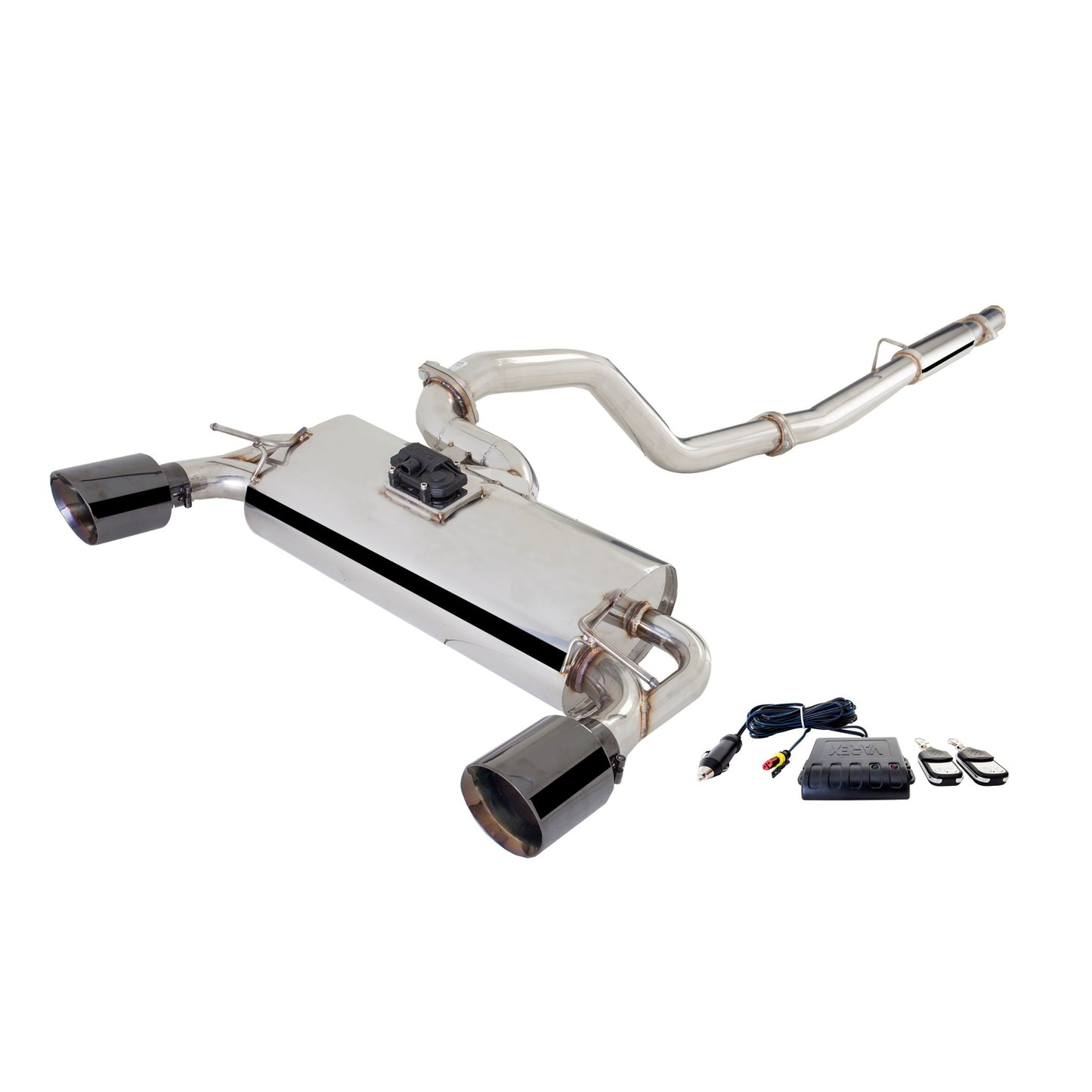 XFORCE Ford Focus RS AWD Turbo 2016- Stainless Steel 3" Cat Back System With Varex Rear Muffler And Smartbox Controller; Exhaust System Kit ES-FRS16-VMKSB-CBS
