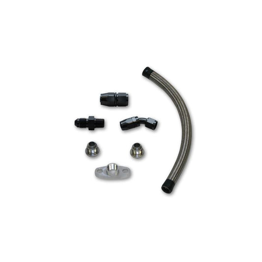 Vibrant Performance - 10283 - Universal Oil Drain Kit for GT series Top Mount turbo setups (20 in. long line)
