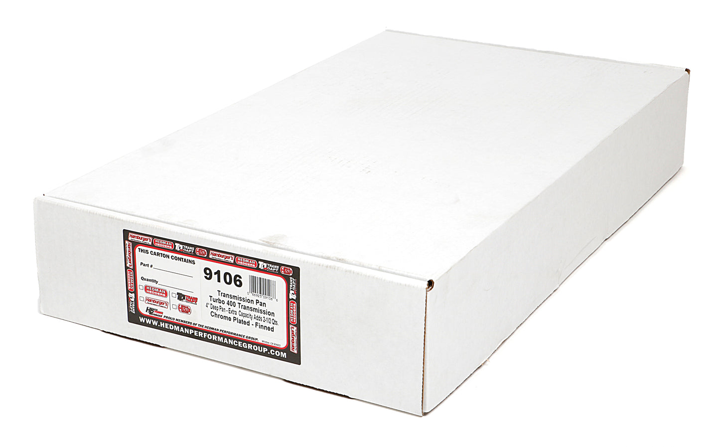 Trans-Dapt Performance Chrome Steel Extra Capacity Transmission Pan; Finned; Gm Turbo 400 9106