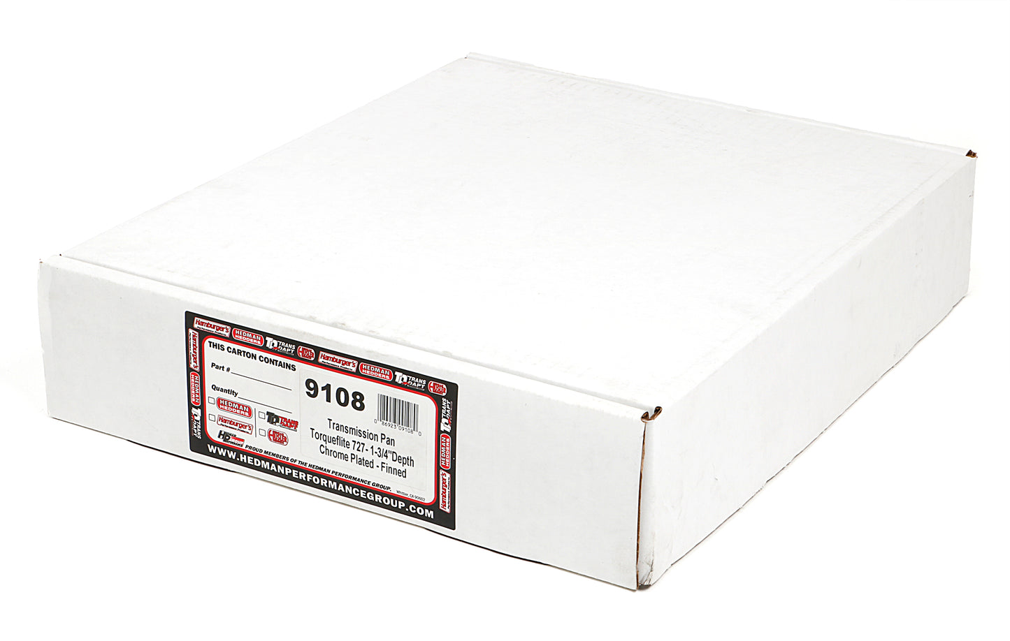 Trans-Dapt Performance Chrome Steel Extra Capacity Transmission Pan; Finned; Chrysler 727 9108