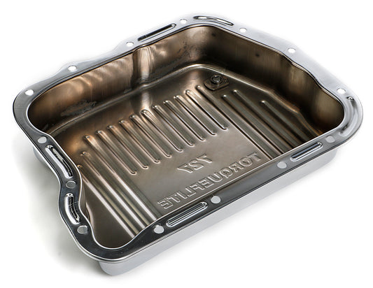 Trans-Dapt Performance Chrome Steel Extra Capacity Transmission Pan; Finned; Chrysler 727 9108