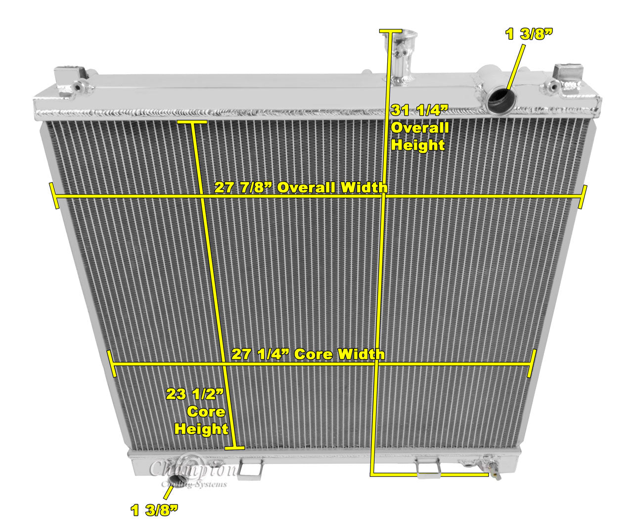 STILLEN Nissan Titan, Armada / Infiniti QX56 Premium High-Performance Aluminum Radiator - 401446