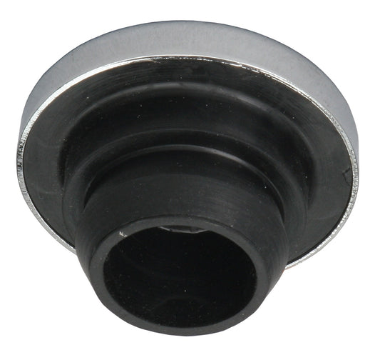 Trans-Dapt Performance Push-In Style Oil Cap; 1-1/4 In. Hole; Rubber With Chrome Top- Oil Embossing 9170