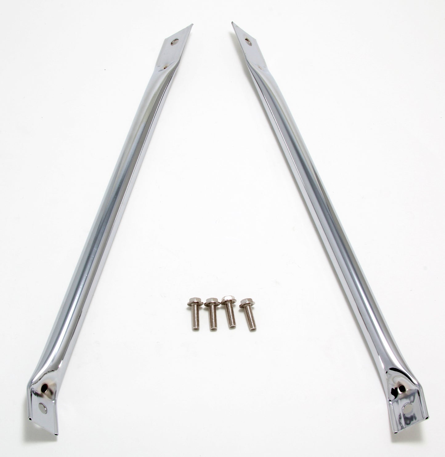 Trans-Dapt Performance Radiator Support Bars; 1967-69 Camaros And Firebirds (Pr.)- Chrome 9175