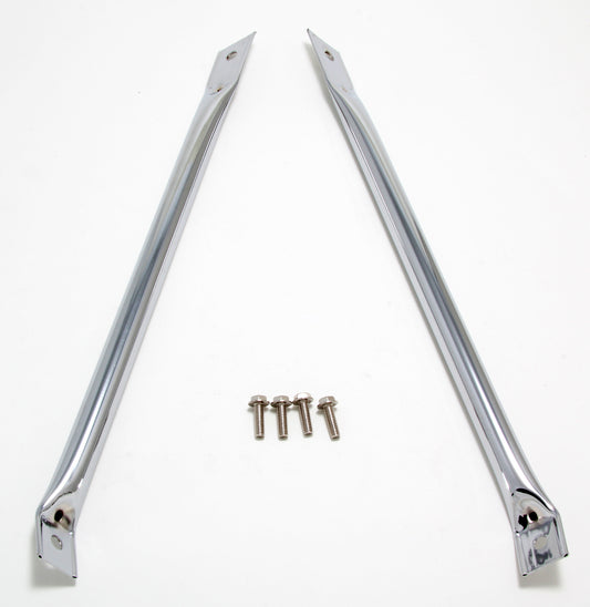 Trans-Dapt Performance Radiator Support Bars; 1967-69 Camaros And Firebirds (Pr.)- Chrome 9175
