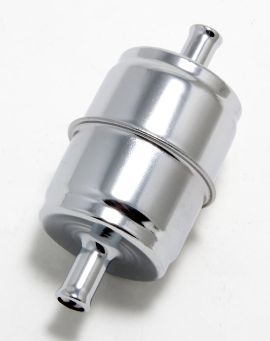 Trans-Dapt Performance 3/8 In. Disposable Fuel Filter- Chrome (Not For Fuel Injection) 9177