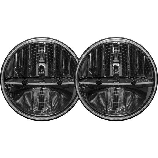 RIGID Industries 7 Inch Round Heated Headlight Kit With H13 To H4 Adaptor Pair 55005