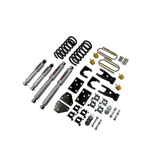 BELLTECH 812SP LOWERING KITS Front And Rear Complete Kit W/ Street Performance Shocks 2002-2005 Dodge Ram 1500 (Quad Cab) 2 in. F/5 in. R drop W/ Street Performance Shocks
