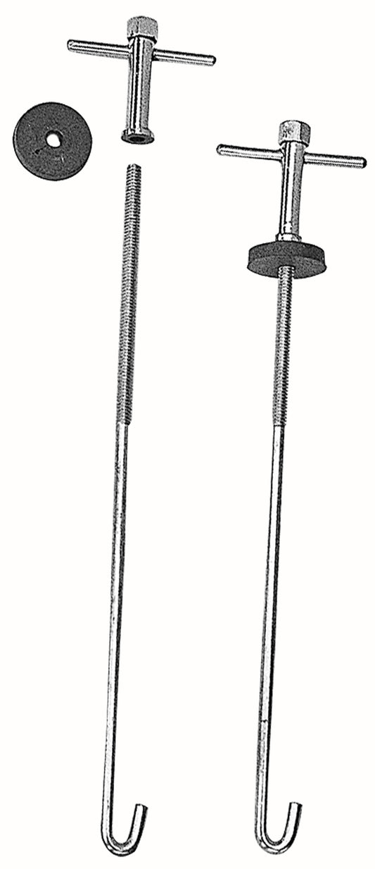 Trans-Dapt Performance 10 In. J-Hook Hold-Down Bars (1Pr.)- Chrome 9258