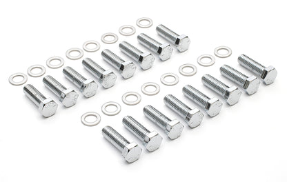 Trans-Dapt Performance Intake Manifold Bolts; 3/8 In.-16 X 1-1/4 In. Hex Head (16 Bolts); Grade 5- Chrome 9266
