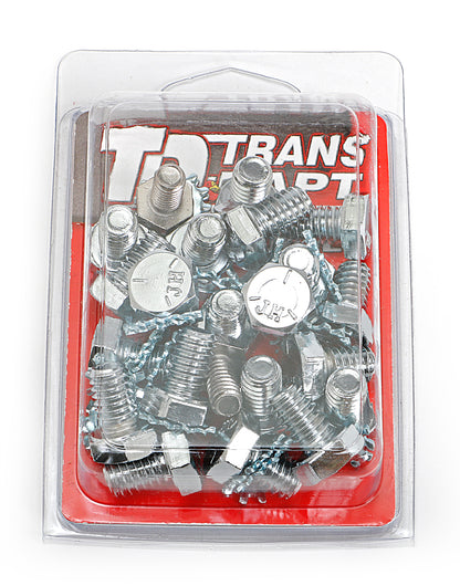 Trans-Dapt Performance Chevy 396-454 Pontiac And Mopar Hex Head Oil Pan Bolt Set- Chrome 9272