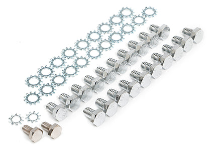 Trans-Dapt Performance Chevy 396-454 Pontiac And Mopar Hex Head Oil Pan Bolt Set- Chrome 9272