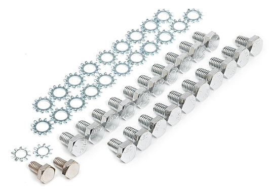 Trans-Dapt Performance Chevy 396-454 Pontiac And Mopar Hex Head Oil Pan Bolt Set- Chrome 9272
