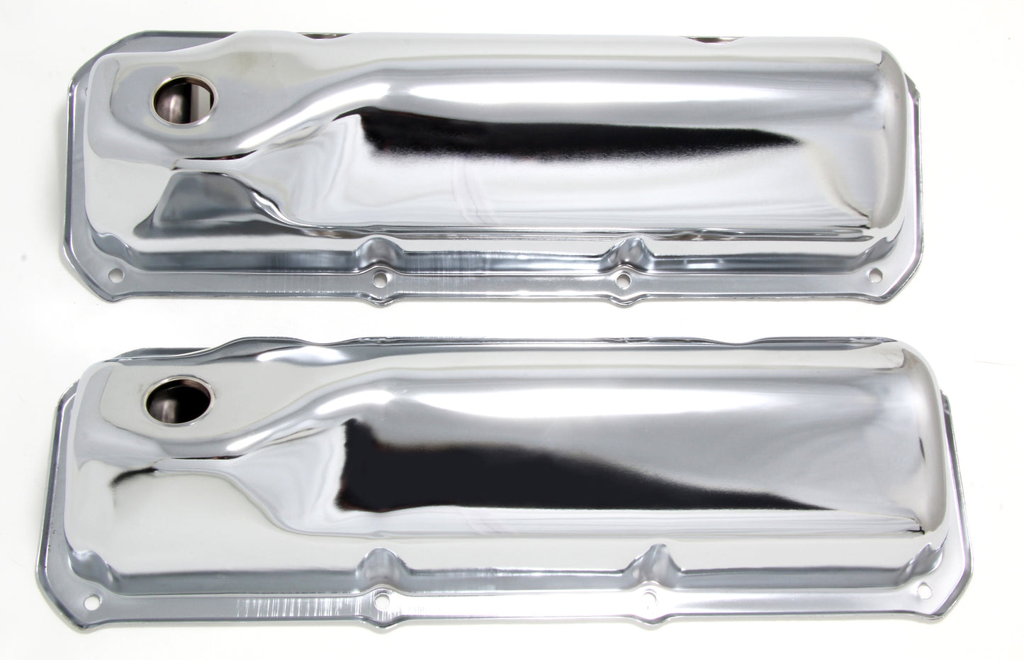 Trans-Dapt Performance Traditional Design Valve Covers; Stock; Ford 351C 351M 400M Boss 302- Chrome 9295