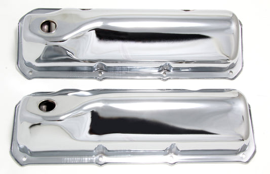 Trans-Dapt Performance Traditional Design Valve Covers; Stock; Ford 351C 351M 400M Boss 302- Chrome 9295