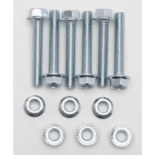 Hedman Hedders COLLECTOR BOLT KIT; FOR BALL AND SOCKET STYLE COLLECTOR- ZINC PLATED (6 PACK) 09014