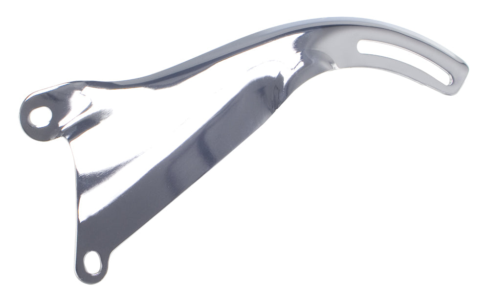 Trans-Dapt Performance O.E.M. Style Alternator Bracket (Top); 1965-1968 Chevrolet 283-350; Short Water Pump- Chrome 9315