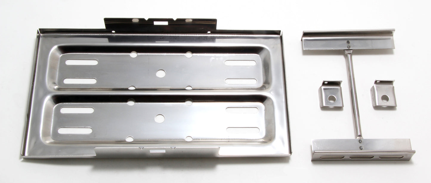 Trans-Dapt Performance 7-1/2 In. X 13-1/4 In. Battery Tray And Hold-Down- Chrome 9323