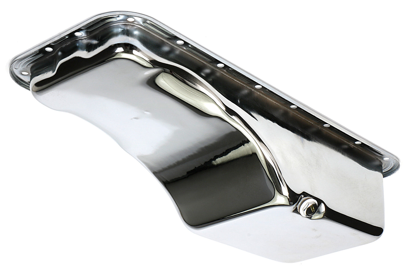 Trans-Dapt Performance 1958-76 Ford 352 360 390 406 427 428 (Not Cobrajet 428); Front Sump Oem Style Oil Pan- Chrome (Stock Capacity) 9330