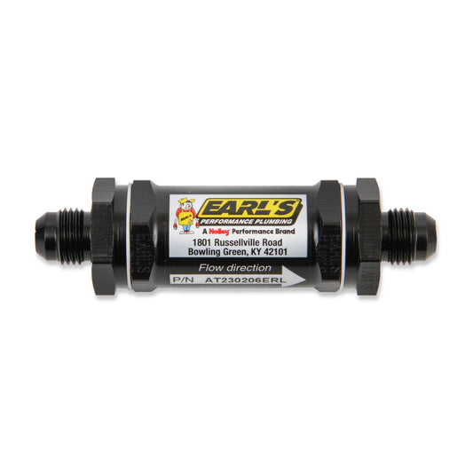 Earls Performance Aluminum In-Line Fuel Filter AT230204ERL