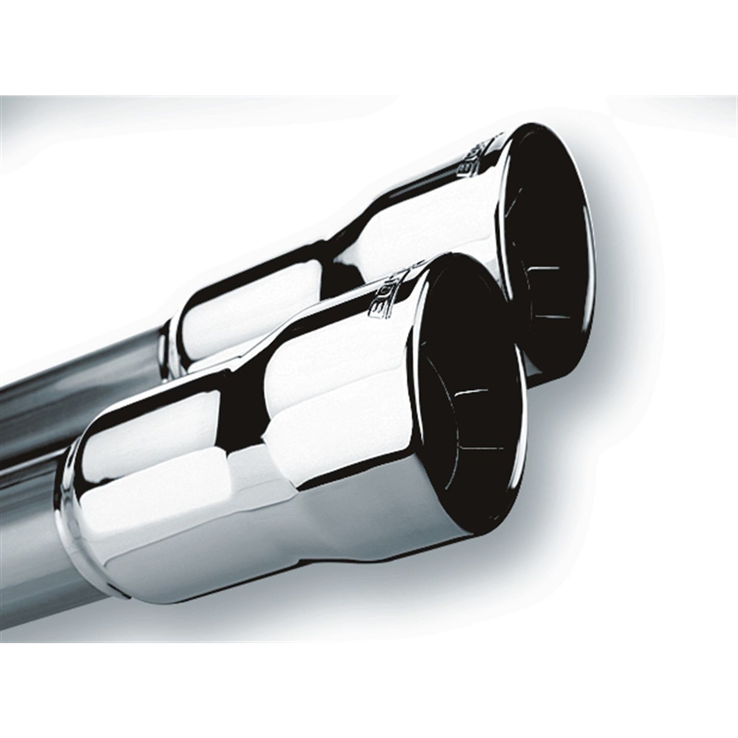 Borla Tip 2in Inlet/ 3in Outlet Dual Round Rolled-Edge Angle-Cut 20143