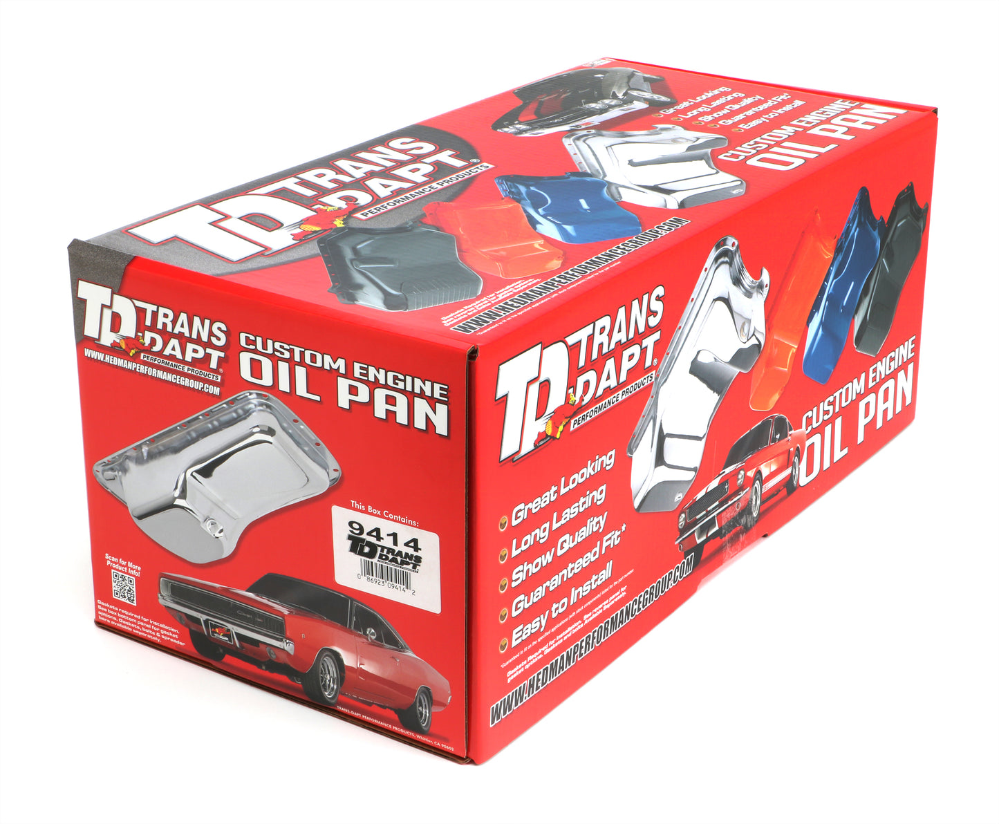 Trans-Dapt Performance Chrome Oem-Style Oil Pan- 1986-Up Chevy 305-350; 4 Qt. Capacity 9414