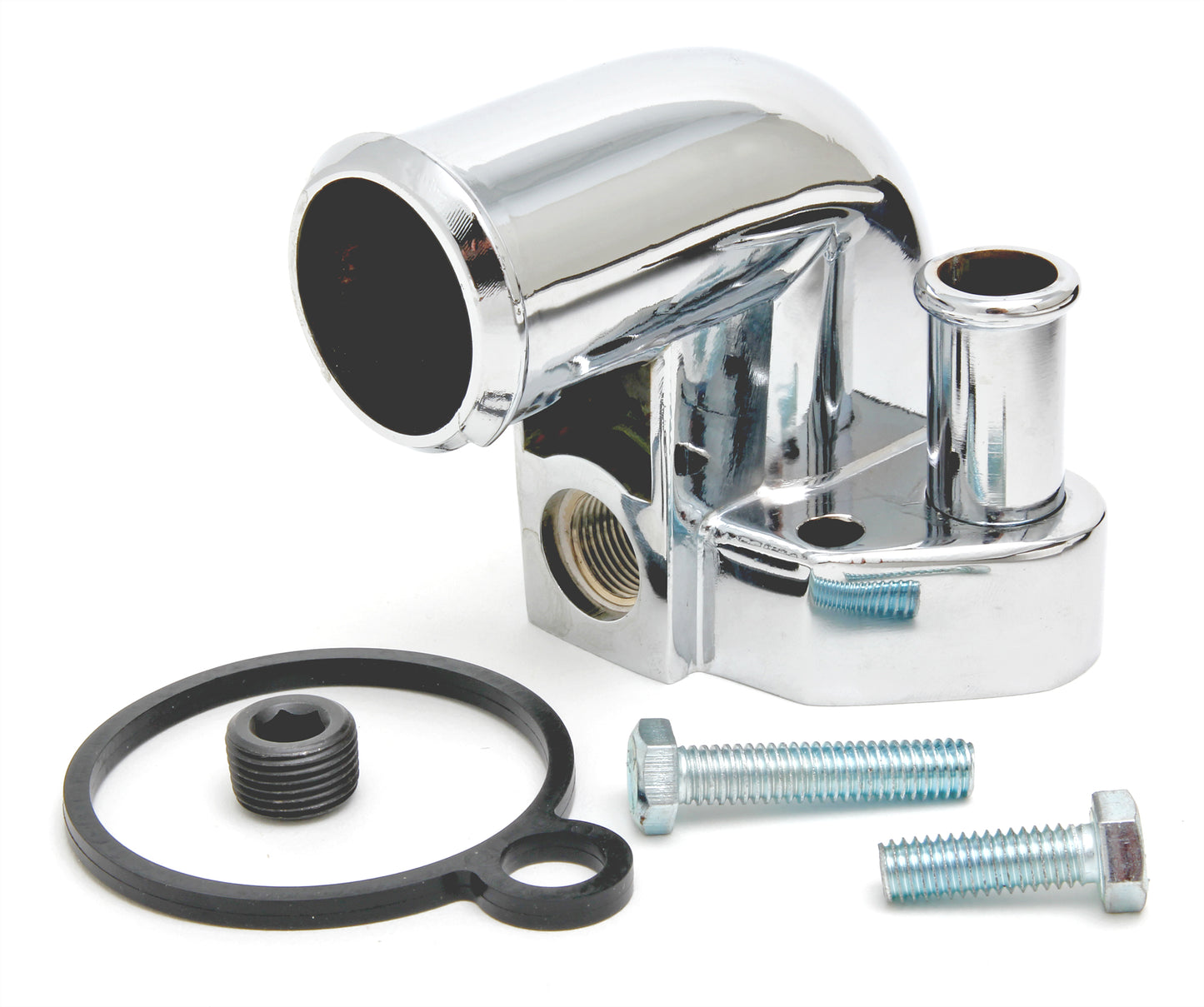 Trans-Dapt Performance Water Neck Chrome Ford Mustang V8 1979-1995 9418