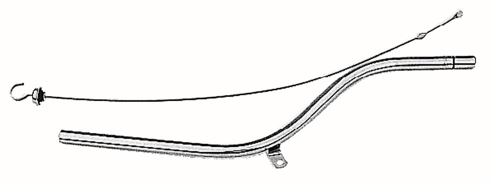 Trans-Dapt Performance 27 In. Chrome Transmission Dipstick And Tube For Chevrolet Th350 9421